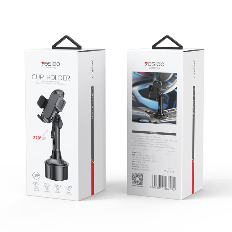Yesido C195 Car Cup Holder Using Phone Bracket, C195