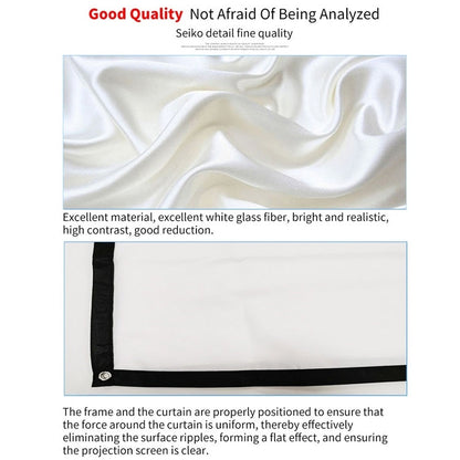 Simple Folding Thin Polyester Projector Film Curtain, 30 inch 16:9, 150 inch 4:3, 180 inch 16:9, 150 inch 16:9, 200 inch 16:9
