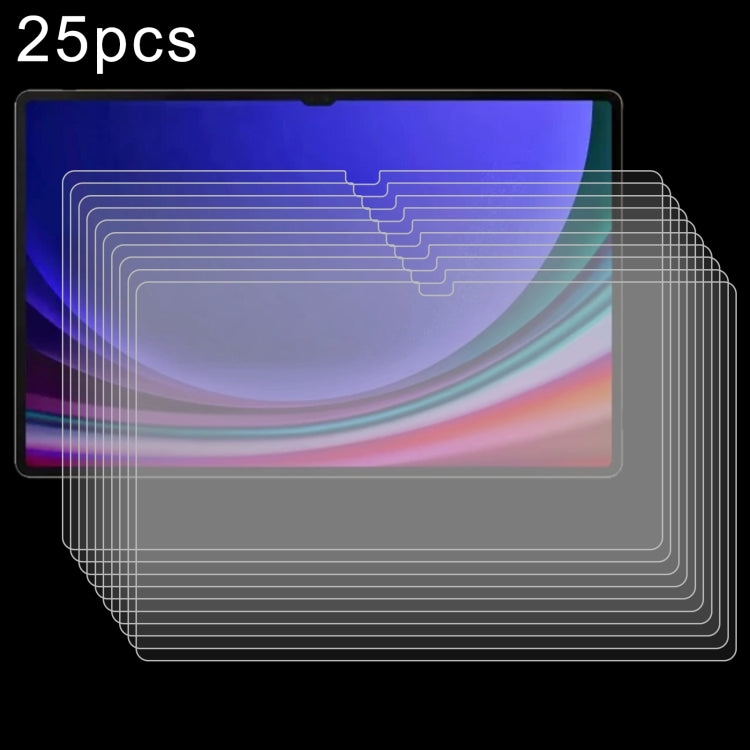 25pcs 9H 0.3mm Explosion-proof Tempered Glass Film, For Samsung Galaxy Tab S11 Ultra 14.6, For Samsung Galaxy Tab S10 FE+ 13.1, For Samsung Galaxy Tab S10 Ultra 14.6, For Samsung Galaxy Tab S10+ 12.4, For Samsung Galaxy Tab S10 11                      ...