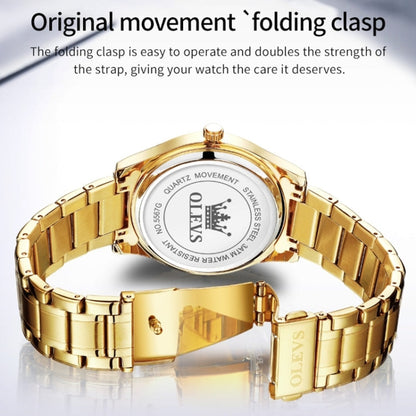 OLEVS 5567 Men Steel Strap Waterproof Quartz Watch, 5567 Men