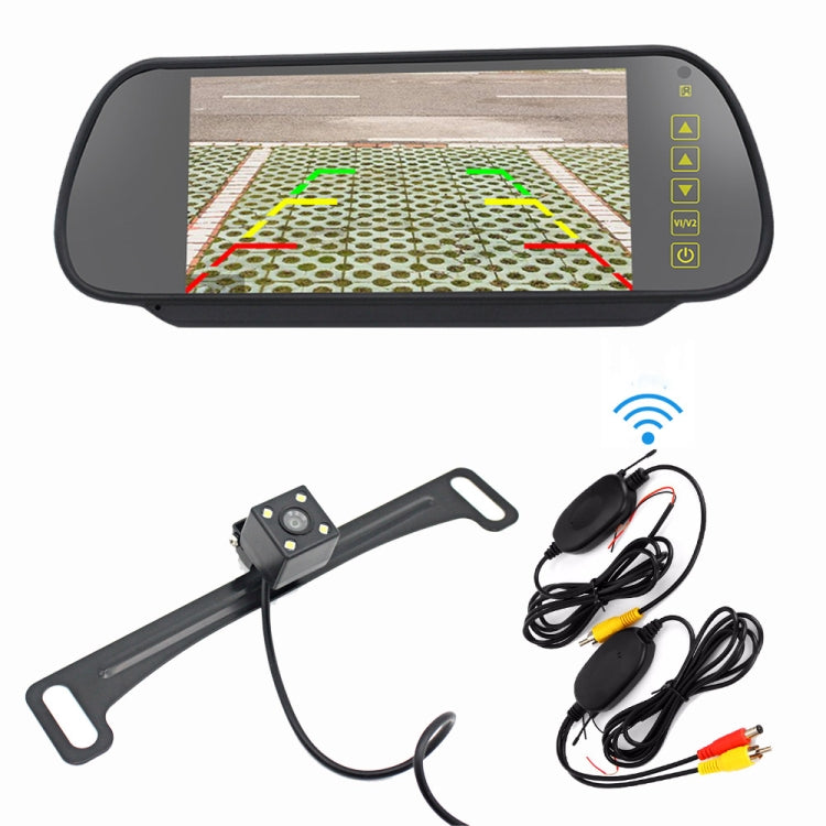 PZ709 437-W 7.0 inch TFT LCD Car External Wireless Rear View Monitor for Car Rearview Parking Video Systems, PZ709 437-W