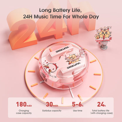ONIKUMA T301 Transparent Cartoon Wireless Bluetooth Earphone