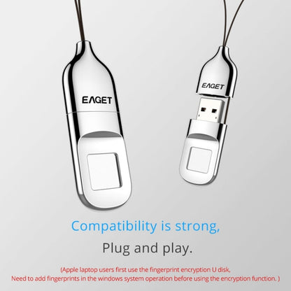 USB 2.0 Interface Metal Flash U Disk with Fingerprint Identification, FU5 64G