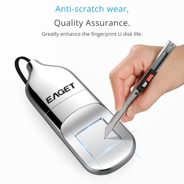 USB 2.0 Interface Metal Flash U Disk with Fingerprint Identification, FU5 64G