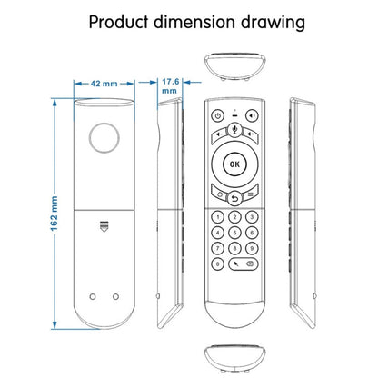 G21 2.4GHz Fly Air Mouse LED Backlight Wireless Keyboard Remote Control with Gyroscope for Android TV Box / PC, Support Intelligent Voice, Orange