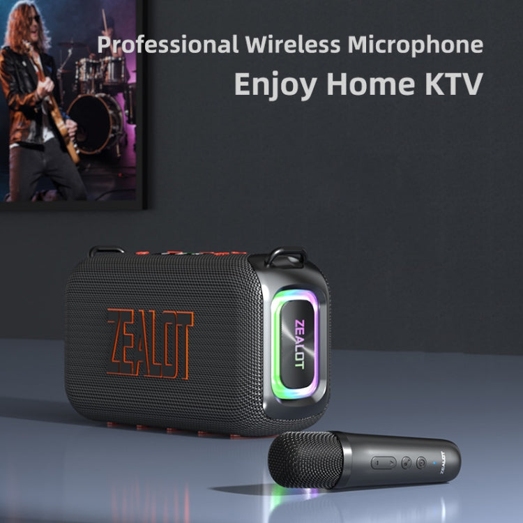 Zealot S85M 50W Outdoor Portable Bluetooth Speaker with Microphone, S85 + 1 Mic