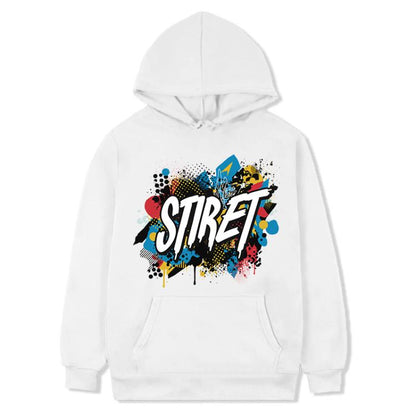 Alphabet Printed Fleece Hooded Sweatshirt Print On Your Demand, XS, S