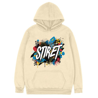 Alphabet Printed Fleece Hooded Sweatshirt Print On Your Demand, XS, S
