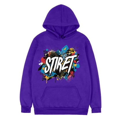 Alphabet Printed Fleece Hooded Sweatshirt Print On Your Demand, M, L