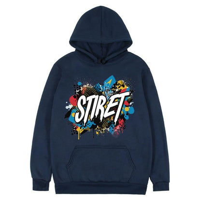 Alphabet Printed Fleece Hooded Sweatshirt Print On Your Demand, M, L