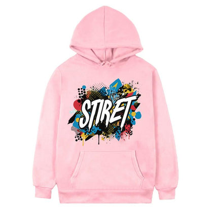 Alphabet Printed Fleece Hooded Sweatshirt Print On Your Demand, XL, XXL