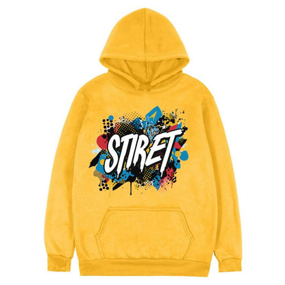 Alphabet Printed Fleece Hooded Sweatshirt Print On Your Demand, XL, XXL