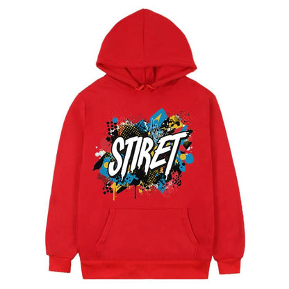 Alphabet Printed Fleece Hooded Sweatshirt Print On Your Demand, XXXL