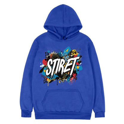 Alphabet Printed Fleece Hooded Sweatshirt Print On Your Demand, XXXL