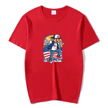 Boy Printed Round Neck Modal Short Sleeve T-shirt Print On Your Demand, XXXXL, POD T-Shirt, XXXXXL
