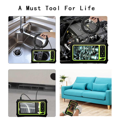 8mm 1080P IP68 Waterproof 4.3 inch Screen Dual Camera Digital Endoscope, 5m, 2m