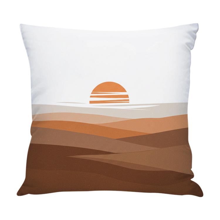 Sunset Printed Sofa Pillow Case No Core Print On Your Demand, 35x35cm, 40x40cm, 45x45cm