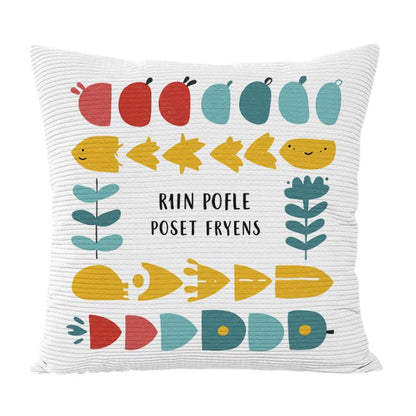 River Fish Printed Sofa Pillow Case No Core Print On Your Demand, 35x35cm, 40x40cm, 45x45cm
