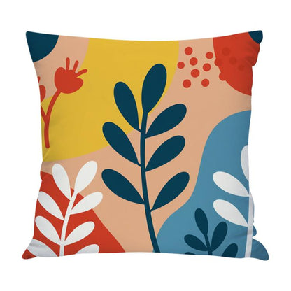 Colorful Branches Printed Sofa Pillow Case No Core Print On Your Demand, 50x50cm, 60x60cm