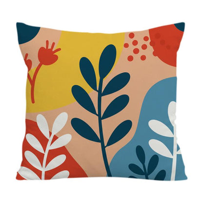 Colorful Branches Printed Sofa Pillow Case No Core Print On Your Demand, 50x50cm, 60x60cm