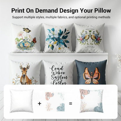 Orange Alphabet Printed Sofa Pillow Case No Core Print On Your Demand, 50x50cm, 60x60cm