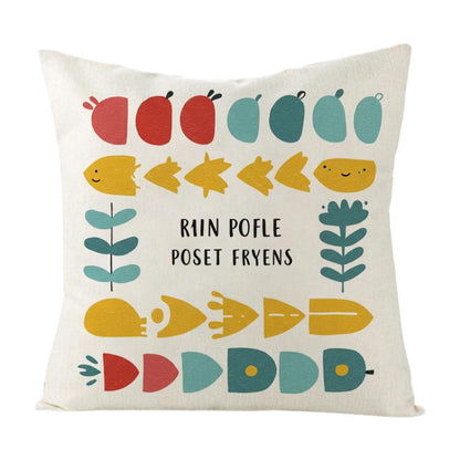 River Fish Printed Sofa Pillow With Core Print On Your Demand, 35x35cm, 40x40cm, 45x45cm