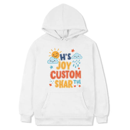 JOY CUSTOM Printed Fleece Hooded Sweatshirt Print On Your Demand, XS, S, M, L, XL, XXL, XXXL