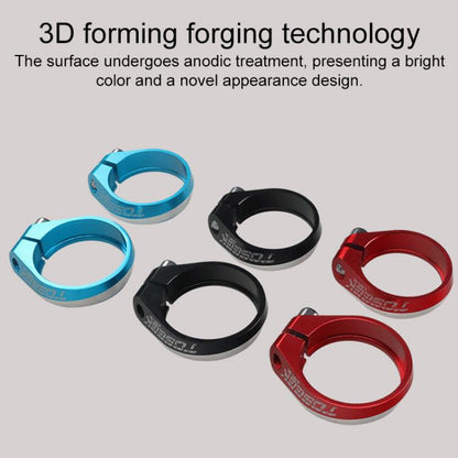 TOSEEK Aluminum Alloy Bicycle Seat Tube Clamp, 31.8mm, 34.9mm