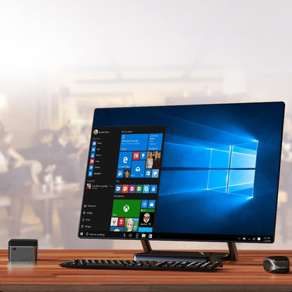 GMK NucBox Windows 10 System Mini PC, Intel Celeron J4125 Quad Core 64bit 14nm 2GHz-2.7GHz, Support WiFi & Bluetooth & RJ45,, 8GB+128GB,EU Plug