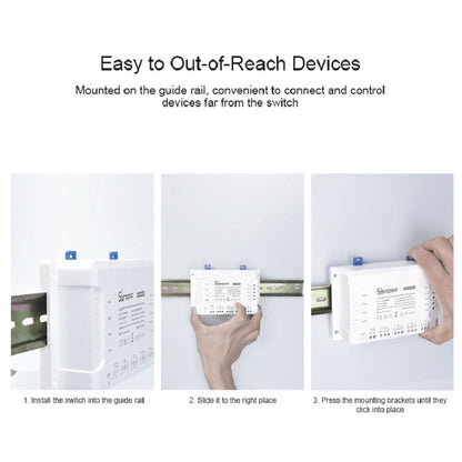 Sonoff 4CHPROR3 Mobile Phone Smart Home Switch Four-way Controller, Support Long-range Control Timing