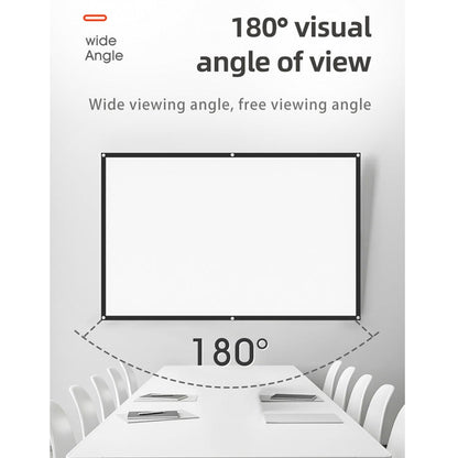 Simple Folding High Density Polyester Projector Film Curtain, 60 inch (4:3) Projection Area: 120x90cm, 72 inch (16:9) Projection Area: 159x90cm, 72 inch (4:3) Projection Area: 146x110cm, 84 inch (16:9) Projection Area: 186x105cm                        ...