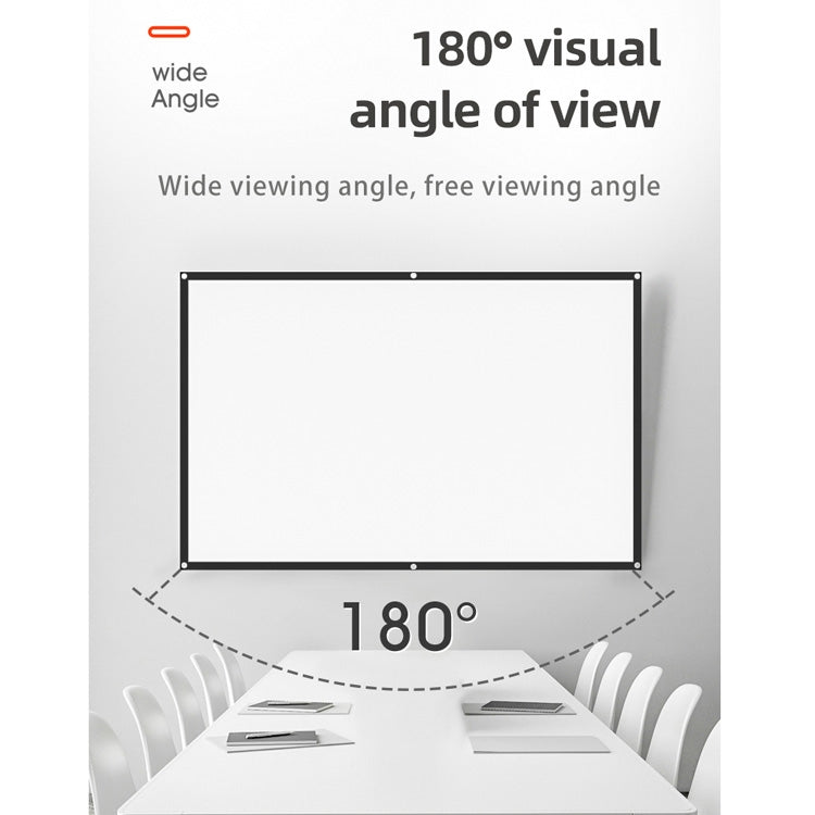 Simple Folding High Density Polyester Projector Film Curtain, Size:60 inch (16:9) Projection Area: 132x75cm, 60 inch (16:9) Projection Area: 132x75c