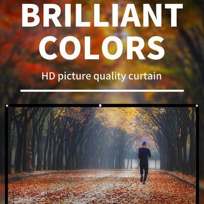 Simple Folding Thin Polyester Projector Film Curtain, 60 inch (16:9) Projection Area: 132x75cm, 60 inch (4:3) Projection Area: 120x90cm, 72 inch (16:9) Projection Area: 159x90cm, 72 inch (4:3) Projection Area: 146x110cm                                 ...