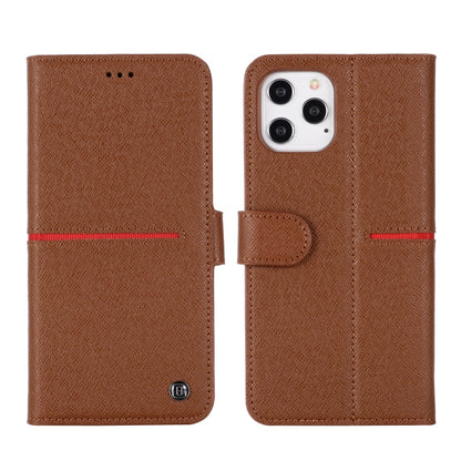 GEBEI Top-grain Leather Horizontal Flip Protective Case with Holder & Card Slots & Wallet & Photo Frame, For iPhone 12 / 12 Pro, For iPhone 12 Pro Max