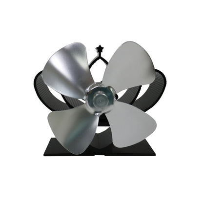 YL201 4-Blade High Temperature Metal Heat Powered Fireplace Stove Fan, YL201 (Black), YL201 (Bronze), YL201 (Grey), YL201 (Gold), YL201 (Rose Red), YL201 (Silver)