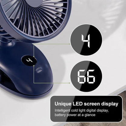 F601 Multifunctional Clip-on Electric Fan with LED Display, F601