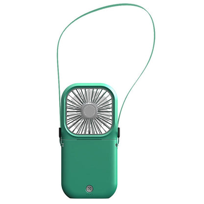 F20 Electroplating Handheld Fan Portable Desktop Folding Mute USB Hanging Neck Fan, F20 (Blue), F20 (White), F20 (Pink), F20 (Green)