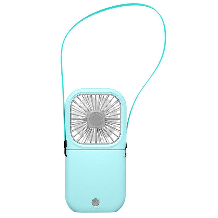 F20 Electroplating Handheld Fan Portable Desktop Folding Mute USB Hanging Neck Fan, F20 (Blue), F20 (White), F20 (Pink), F20 (Green)