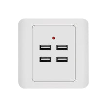 5V 3.1A 4 Ports USB Wall Charger Adapter Dock Station Socket Power Panel, 36V input, 4 Ports USB 2.0