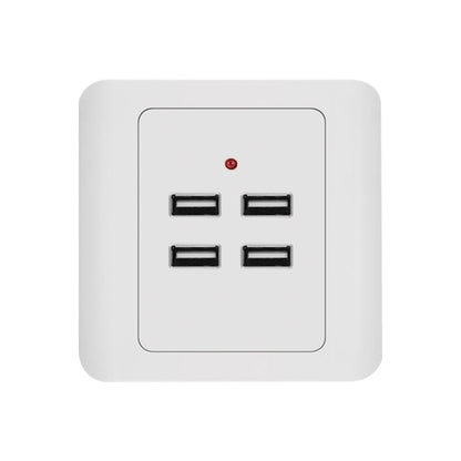 5V 3.1A 4 Ports USB Wall Charger Adapter Dock Station Socket Power Panel, 36V input, 4 Ports USB 2.0