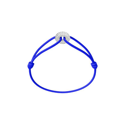 Mini Silver Soho Pavé Cord Bracelet