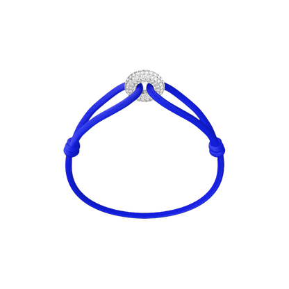 Silver Soho Pavé Cord Bracelet