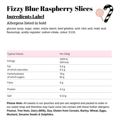 Fizzy Blue Raspberry Slices