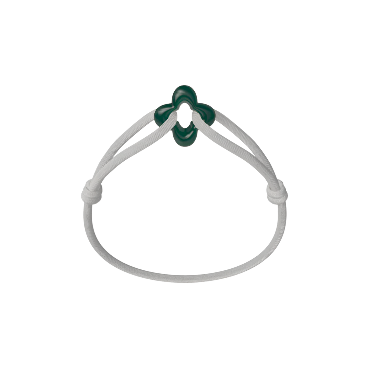 Green Clover Cord Bracelet