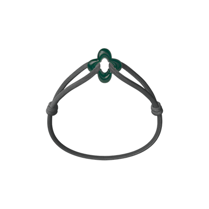 Green Clover Cord Bracelet