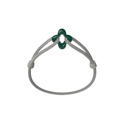 Green Clover Cord Bracelet