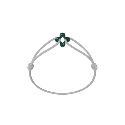 Mini Green Clover Cord Bracelet