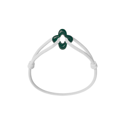 Green Clover Cord Bracelet
