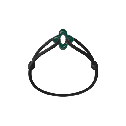 Green Clover Cord Bracelet