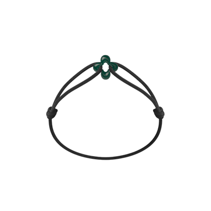 Mini Green Clover Cord Bracelet